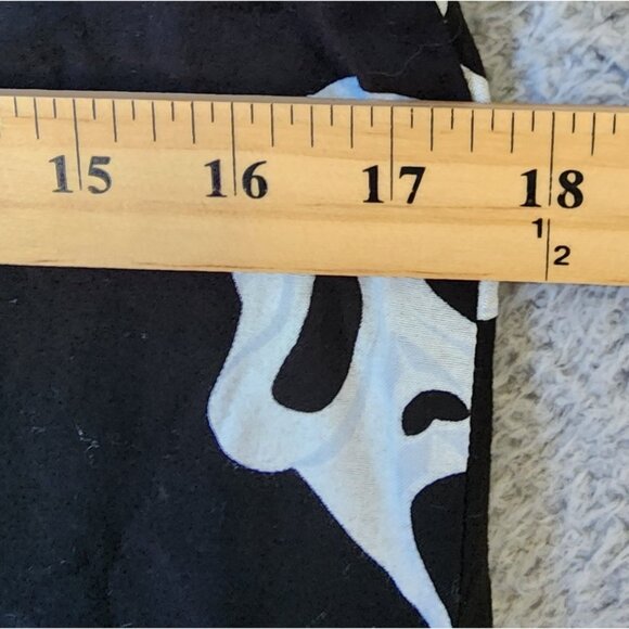 Spirit Halloween Ghost Face Women's M Short Sleeve Button Up Tie Front Top Rare - Picture 9 of 11